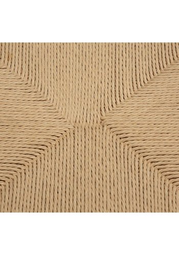 DAN-FORM Stiletto spisebordsstol, med armlener - naturpapirsnor og sort stl