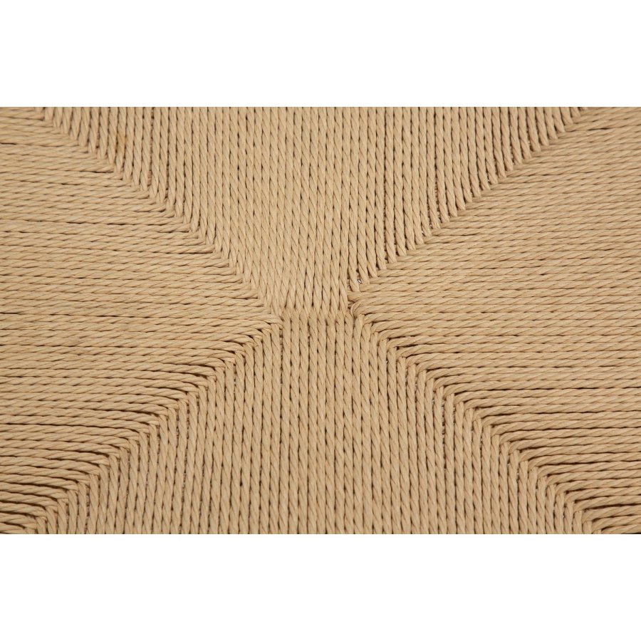 DAN-FORM Stiletto spisebordsstol, med armlener - naturpapirsnor og sort stl