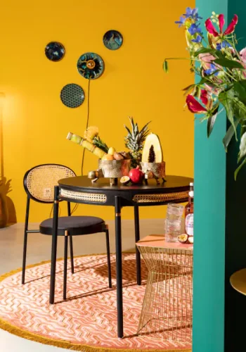 BOLD MONKEY I Feel So Soft Rundt teppe, med geometrisk mnster, rundt - rosa stoff (200)