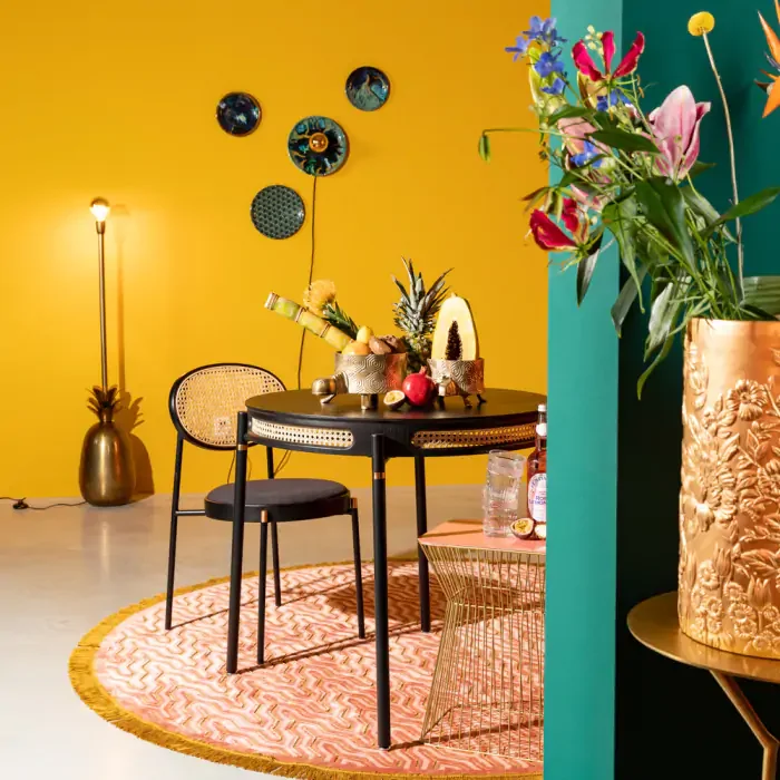 BOLD MONKEY I Feel So Soft Rundt teppe, med geometrisk mnster, rundt - rosa stoff (200)