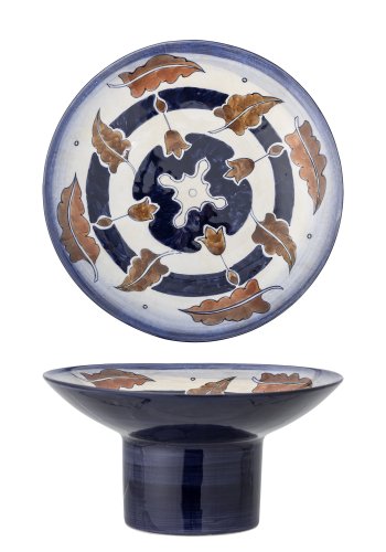 BLOOMINGVILLE Myrna Tafelaufsatz – blaues und braunes Steingut