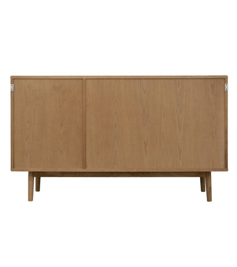 Svendborg Lille sk�nk, m. 3 l�ger og 2 hylder - glas og natur egetr�sfin�r og egetr�