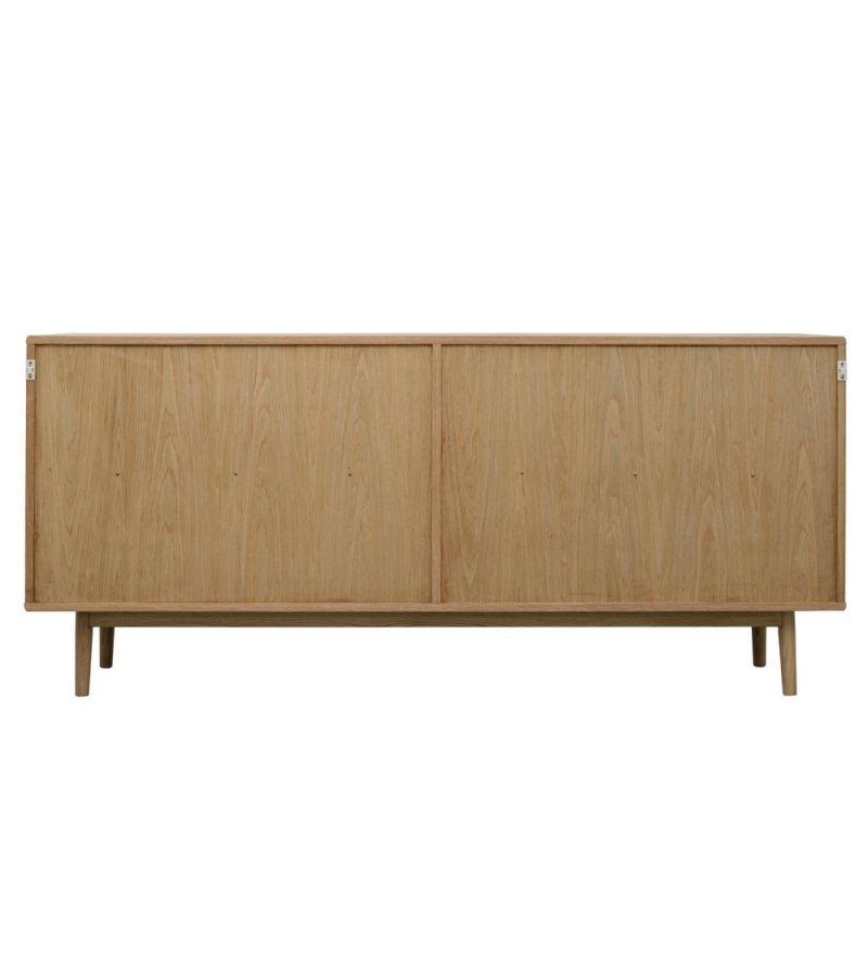 Svendborg Stor sk�nk, m. 4 l�ger og 2 hylder - glas og natur egetr�sfin�r og egetr�