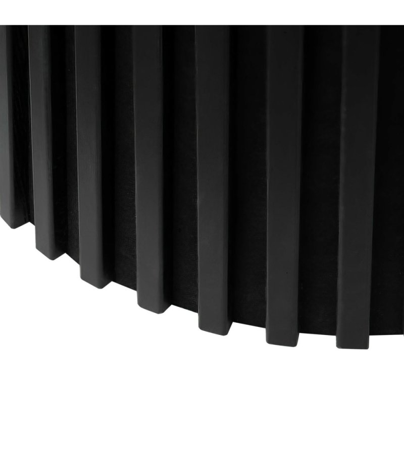 Svendborg spisebord, rund, m. 2 till�gsplader - sort egetr�sfin�r (�120)