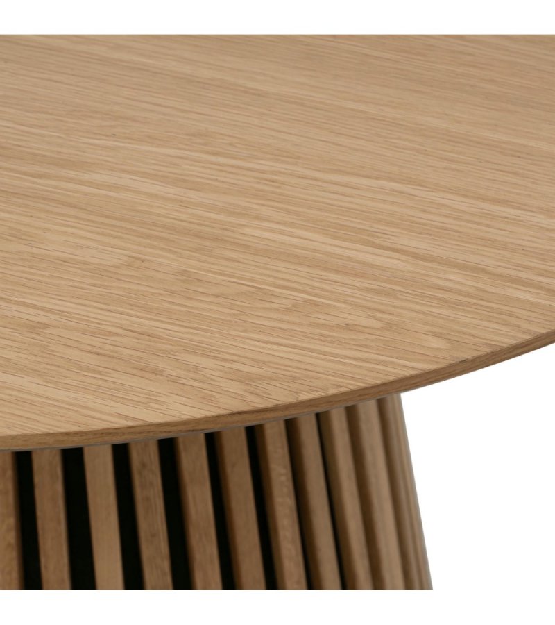 Svendborg spisebord, rund, m. 2 till�gsplader - natur egetr�sfin�r (�120)