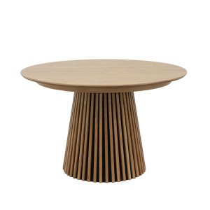 Svendborg spisebord, rund, m. 2 till�gsplader - natur egetr�sfin�r (�120)