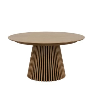 Svendborg spisebord, rund, m. 2 till�gsplader - natur egetr�sfin�r (�140)