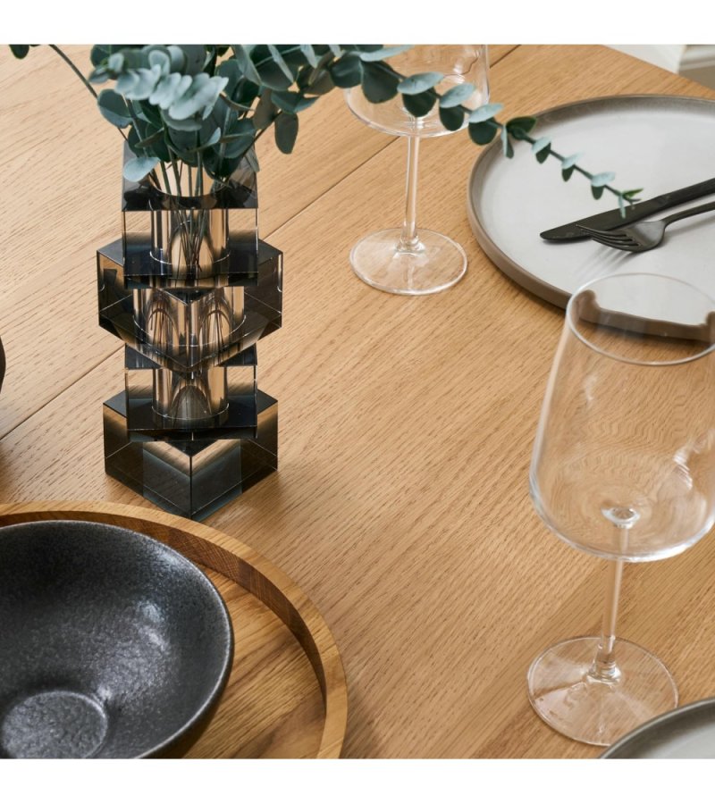 Svendborg spisebord, rund, m. 2 till�gsplader - natur egetr�sfin�r (�140)