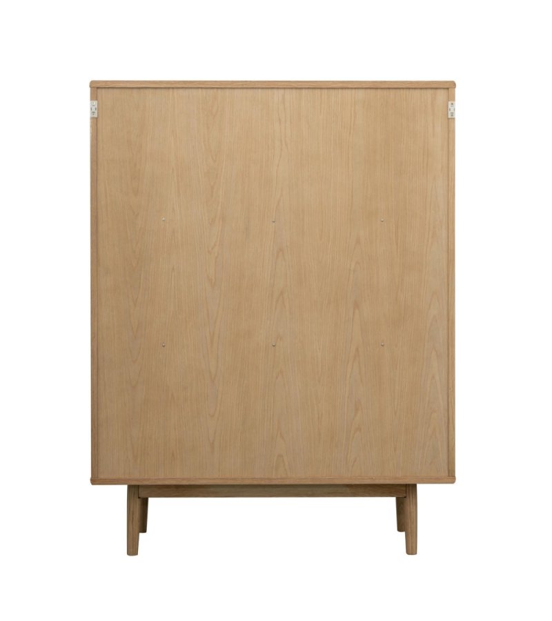 Svendborg Lavt vitrineskab, m. 2 l�ger og 2 hylder - glas og natur egetr�sfin�r og egetr�