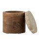 CREATIVE COLLECTION Lisanne Glas mit Deckel, Natur, FSC100%, Akazie
