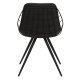 DAN-FORM Sway Esszimmerstuhl - schwarzer Stoff und schwarzer Stahl