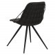 DAN-FORM Sway Esszimmerstuhl - schwarzer Stoff und schwarzer Stahl