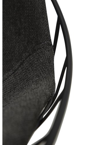DAN-FORM Sway Esszimmerstuhl - schwarzer Stoff und schwarzer Stahl