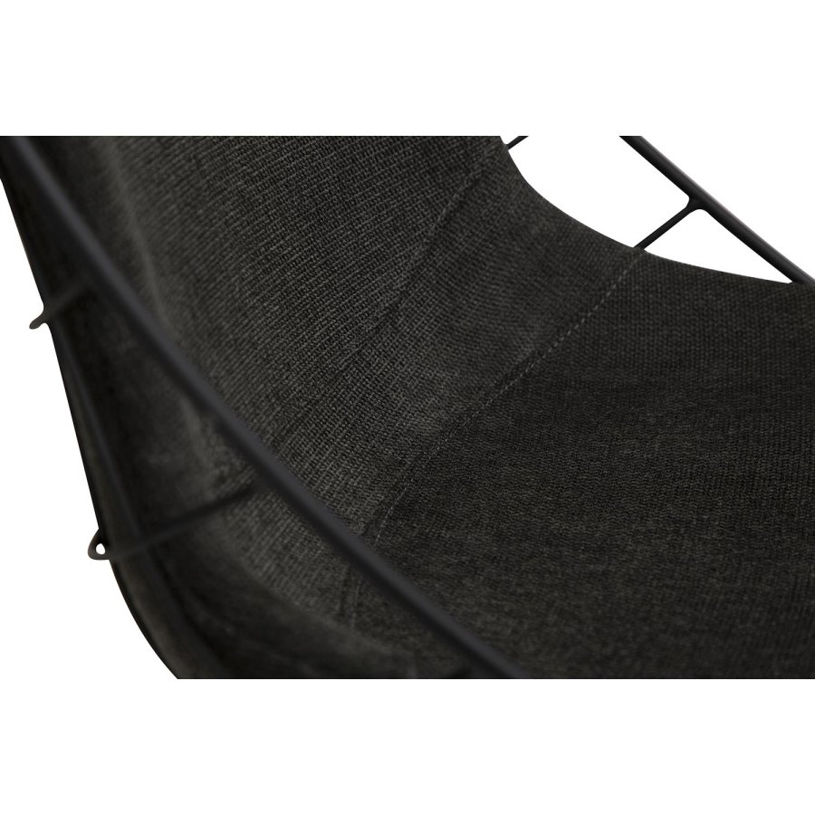 DAN-FORM Sway Esszimmerstuhl - schwarzer Stoff und schwarzer Stahl