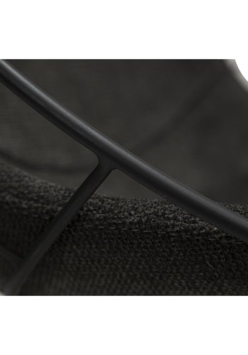 DAN-FORM Sway Esszimmerstuhl - schwarzer Stoff und schwarzer Stahl