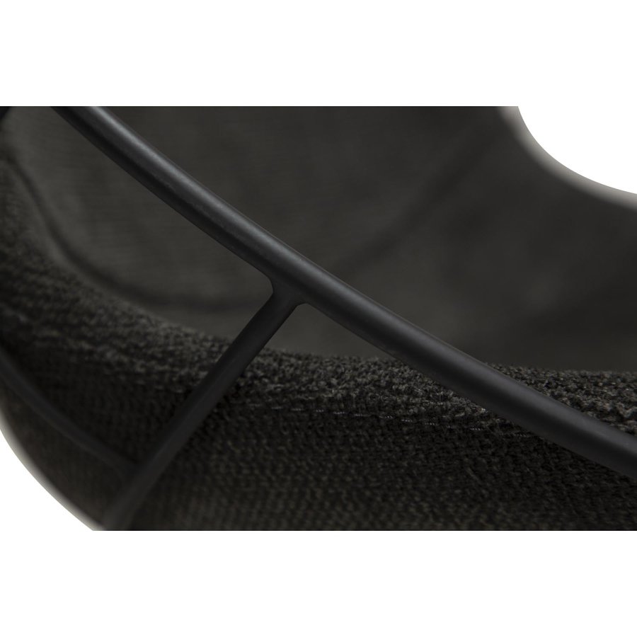 DAN-FORM Sway Esszimmerstuhl - schwarzer Stoff und schwarzer Stahl