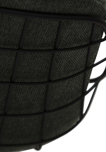 DAN-FORM Sway Esszimmerstuhl - grüner Stoff und schwarzer Stahl