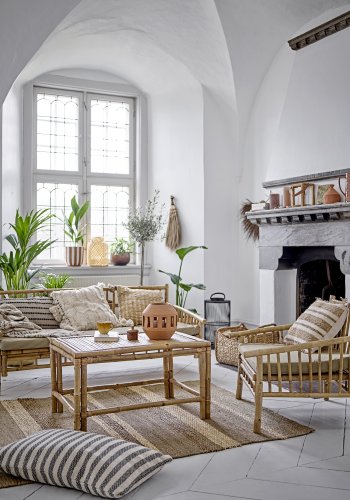 BLOOMINGVILLE Felex Teppich, rechteckig - natrliche Algen und Maishlsen (260x180)