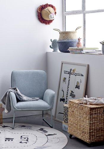 BLOOMINGVILLE MINI Leopold Teppich, Natur, Baumwolle, D130 cm