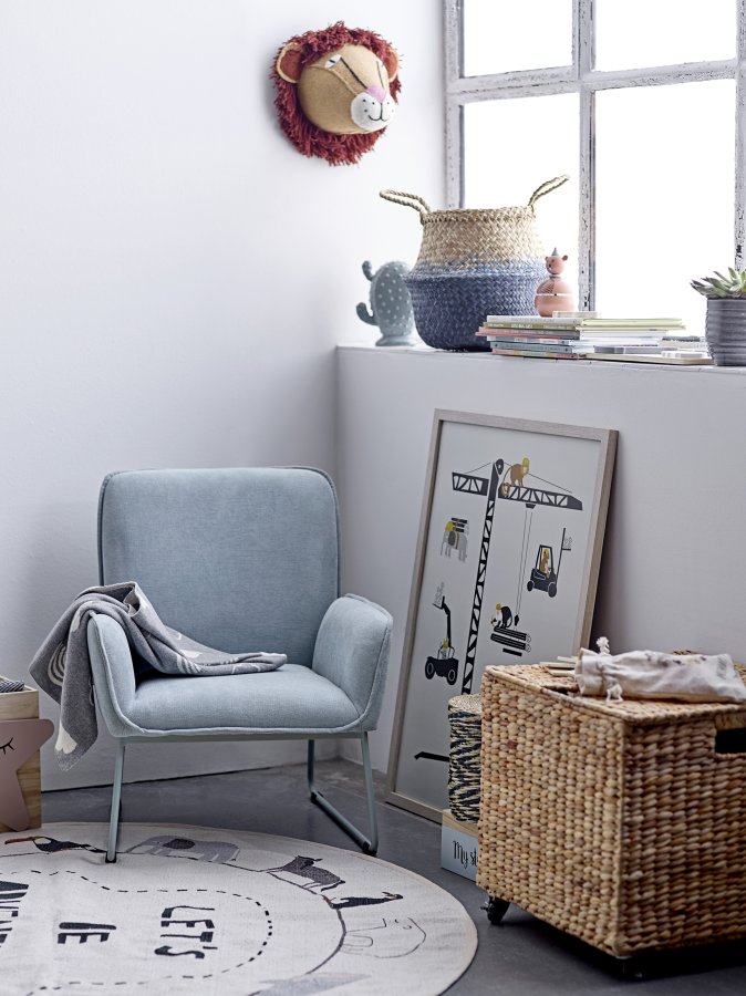 BLOOMINGVILLE MINI Leopold Teppich, Natur, Baumwolle, D130 cm