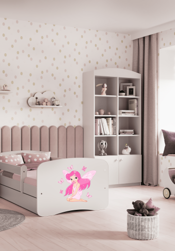 Babydreams Kleiderschrank für Kinder mit Fee mit Schmetterlingen, m. 2 Türen, 1 Schublade - weißes Laminat