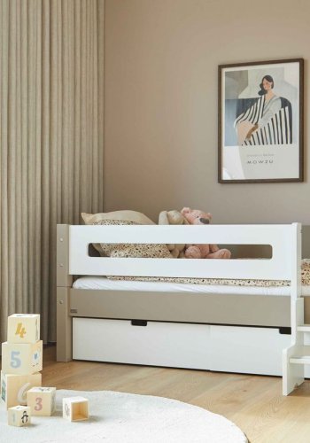 Manis-H Mimer Enkels�ng med designs�nggrind och l�dor - 160 cm - 90x160