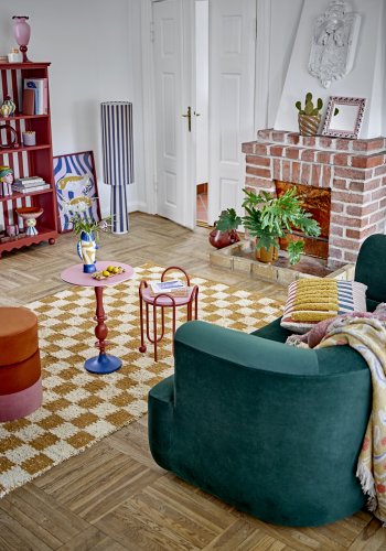 BLOOMINGVILLE Frills Vase, Rosa, Glas (D14xH34 cm)