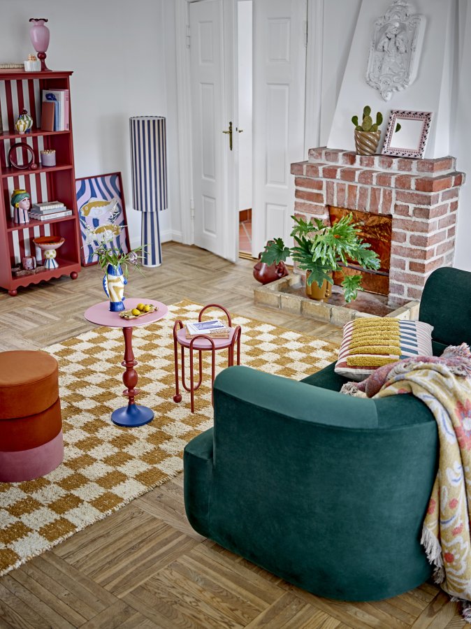 BLOOMINGVILLE Frills Vase, Rosa, Glas (D14xH34 cm)