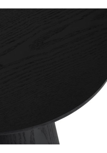 Tango sofabord, rund - sort egefinér (45)