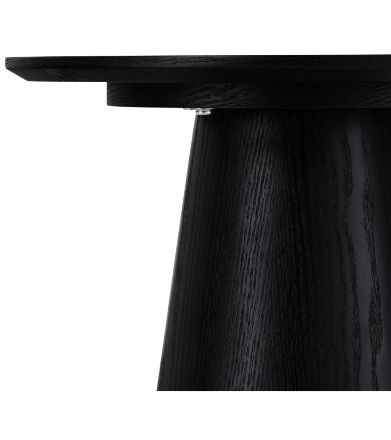 Tango sofabord, rund - sort egefinér (45)