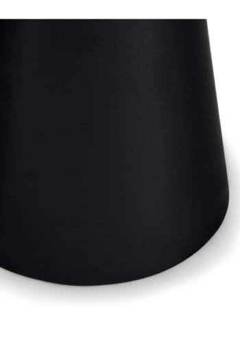 Tango sofabord, rund - antracitgr marmorlook melamin og sort finér (45)