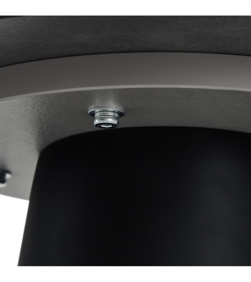 Tango sofabord, rund - antracitgr marmorlook melamin og sort finér (45)