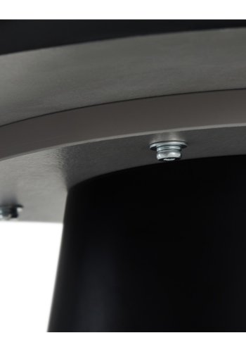 Tango sofabord, rund - lysegr marmorlook melamin og sort finér (60)