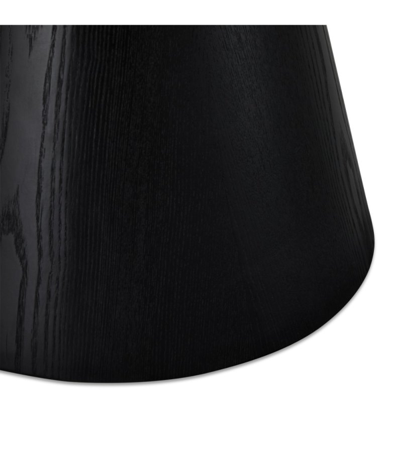 Tango sofabord, rund - sort egefinér (80)