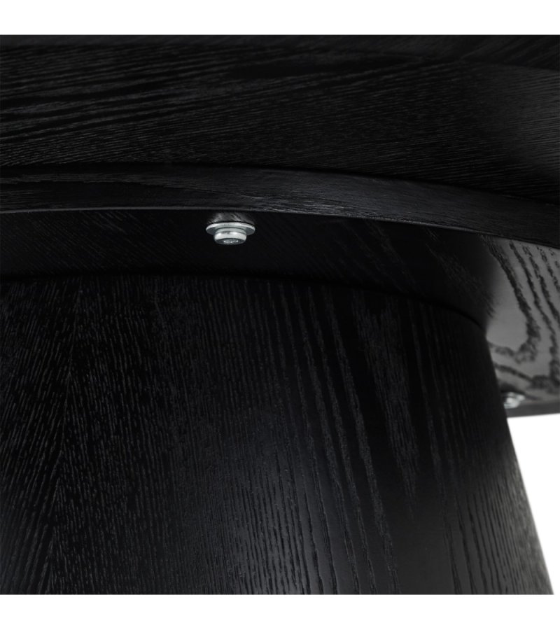 Tango sofabord, rund - sort egefinér (80)