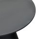 Tango sofabord, rund - antracitgr marmorlook melamin og sort finér (80)