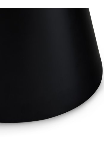 Tango sofabord, rund - antracitgr marmorlook melamin og sort finér (80)