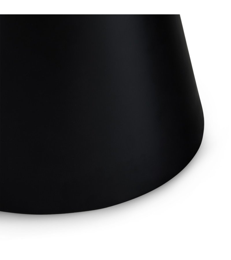 Tango sofabord, rund - antracitgr marmorlook melamin og sort finér (80)