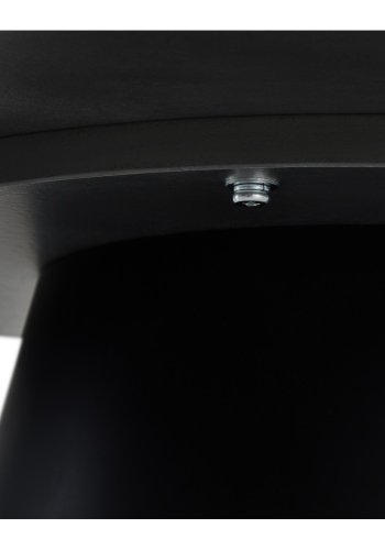 Tango sofabord, rund - antracitgr marmorlook melamin og sort finér (80)