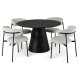Tango spisebord, rund - sort egefinér (120)