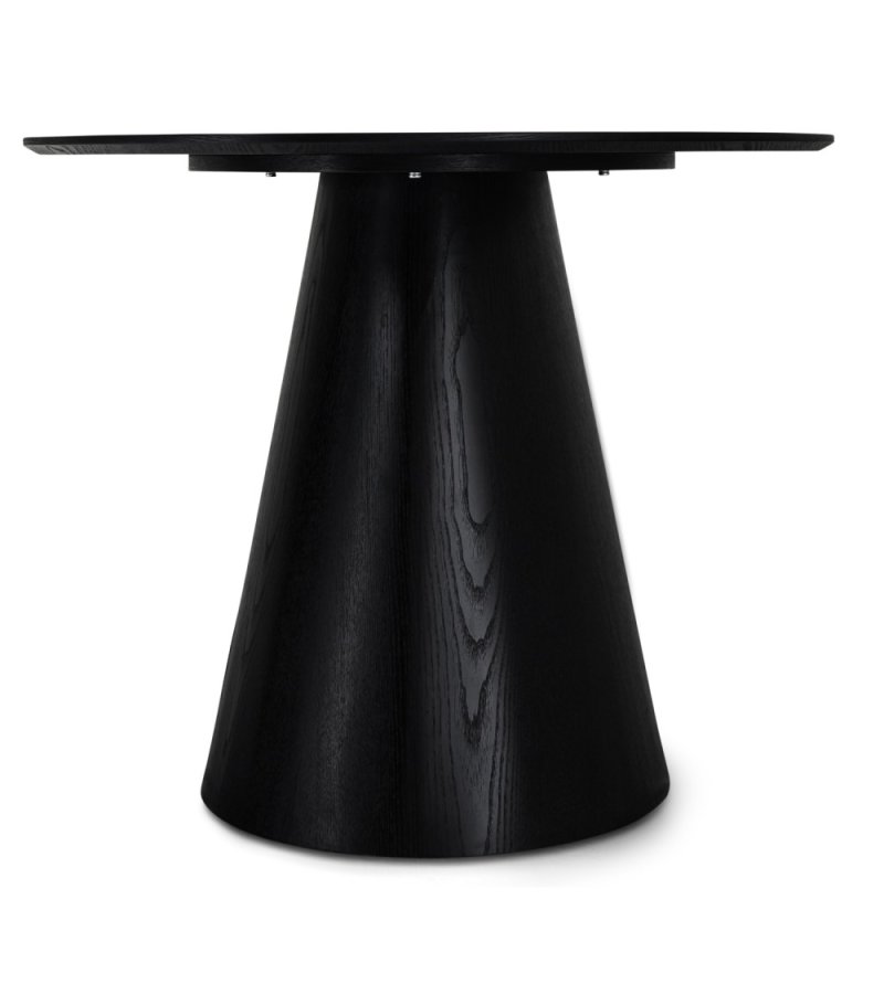 Tango spisebord, oval - sort egefinér (90x160)