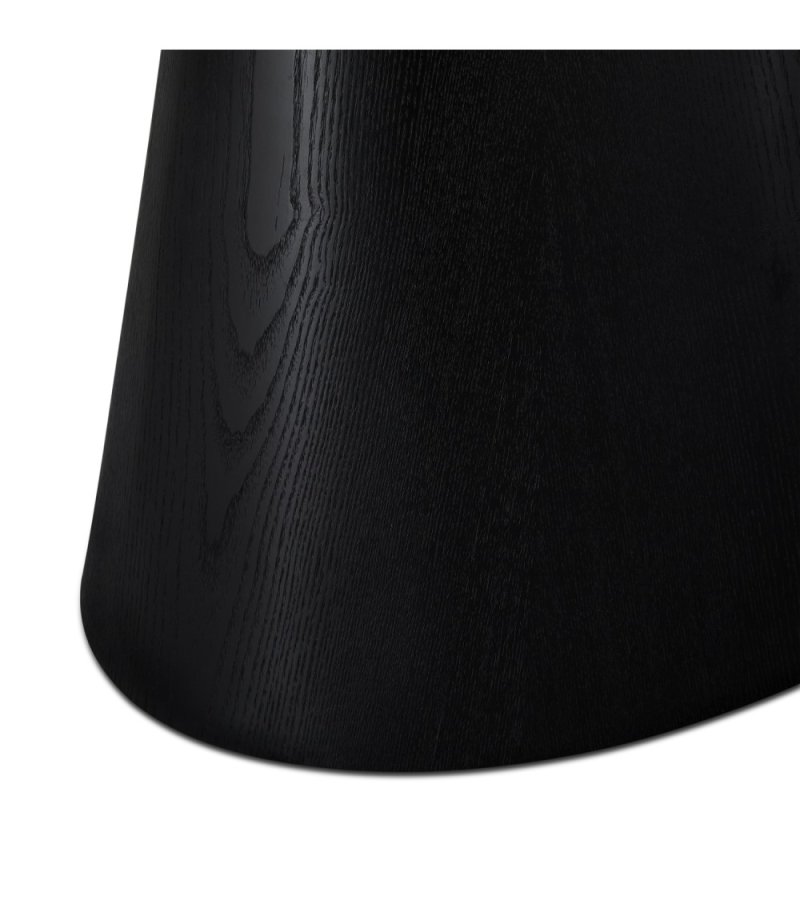 Tango spisebord, oval - sort egefinér (90x160)