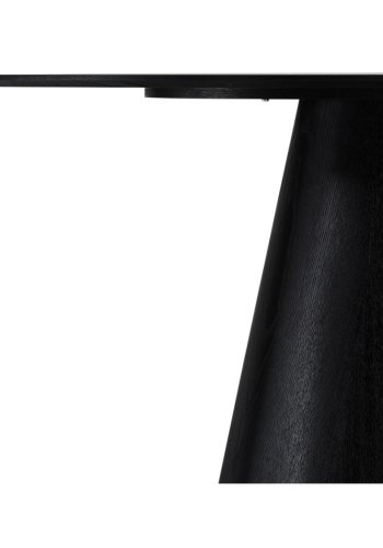 Tango spisebord, oval - sort egefinér (90x160)