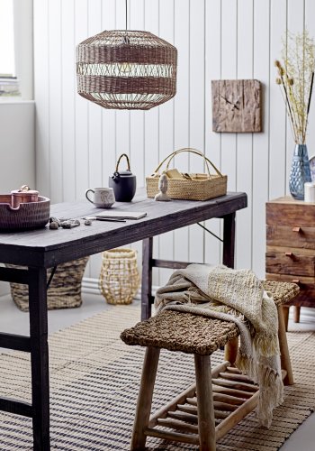 CREATIVE COLLECTION Cali Esstisch, klappbar - schwarzes Recyclingholz (168x56)