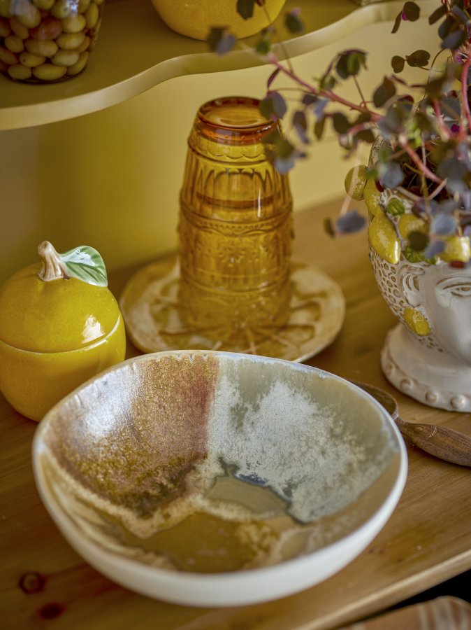 CREATIVE COLLECTION Lacey Schüssel, Gelb, Steingut (T21xH6 cm, 4er-Set)