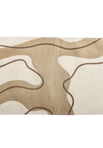 BLOOMINGVILLE Volano teppe, rektangulrt - beige og brun bomull (150x90)