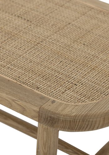 BLOOMINGVILLE Rauke Bank, rechteckig – natürliches Zuckerrohr und Sabrang-Teak (120x45)