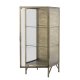 BLOOMINGVILLE Saone Schrank, Messing, gehärtetes Glas (L45xH110xB40 cm)