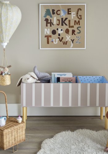 BLOOMINGVILLE MINI Salam Bücherregal, Braun, FSC®100%, MDF (L90xH50xB30 cm)