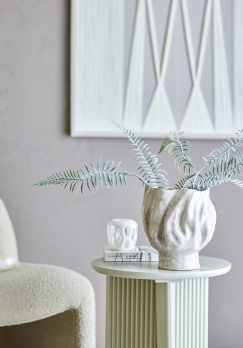 BLOOMINGVILLE Adair Vase, Wei, Steingut (T21xH24 cm)